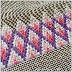 Fabric Friday - Bargello and Florentine Embroidery - Diamond Flame