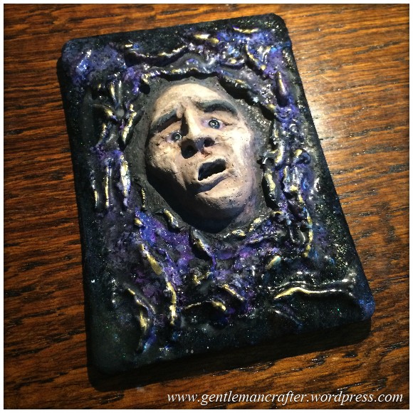Artist Trading Card Daily - 100 - Air Dry Clay Face 6
