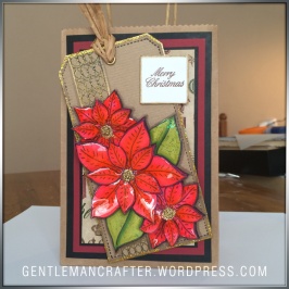 Georgina Ford Poinsettia Stamp Gift Bag (9)