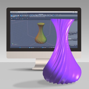 Design A 3D Spiralized Vase In Hexagon 2.5 GC